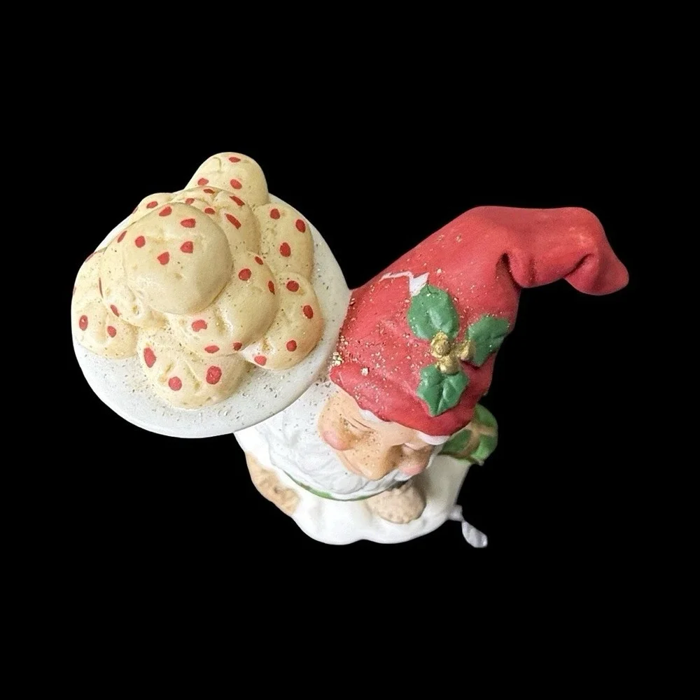 Fitz & Floyd Holiday Hamlet Enchanted Forest Pastry Vendor Figurine 1993